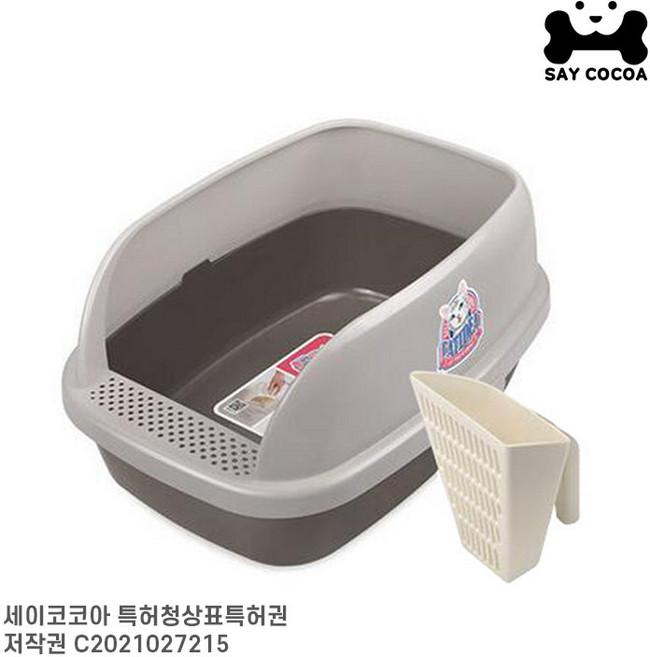 SAY COCOA 캣 화장실 브라운 L_JT6994, 1개