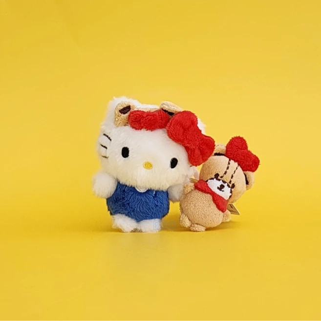 BSC 산리오 프렌즈 소풍 키링 고양이 강아지 인형 가방장식 키홀더, 프렌즈소풍 헬로키티 키링, 1개, 10mm - 쿠팡