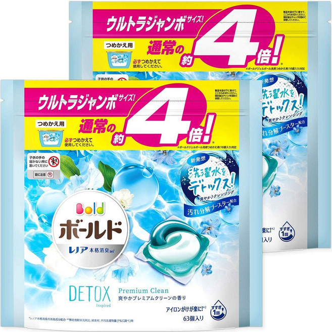 캡슐세제JP 쉰내 파워 울트라 클린 실내건조 브라이트 프리미엄, 2개입