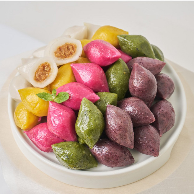 총각쓰떡 추석 오색 깨 송편 냉동 500g 25알, 4개