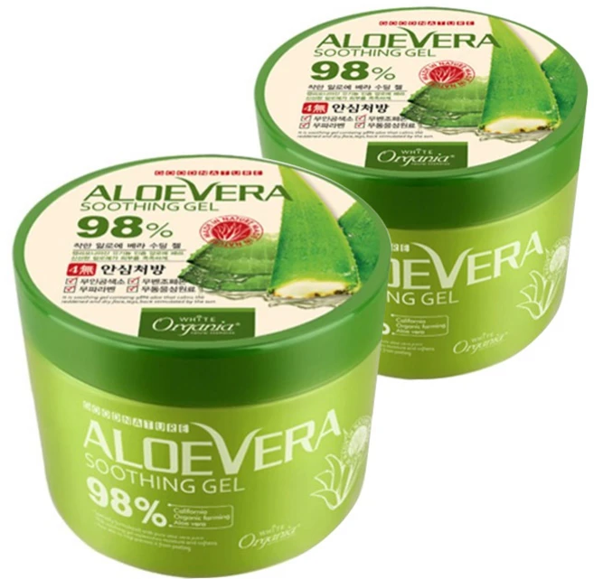 오가니아 착한 알로에베라 수딩젤 98%, 500g, 2개 - 쿠팡