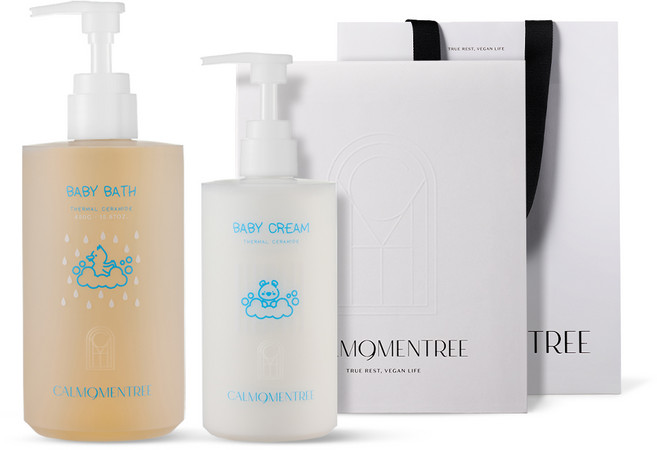 캄모멘트리 떼르말 세라마이드 유황수 베이비 바스&보습크림 세트 (450ml/300ml), 1세트, 500ml