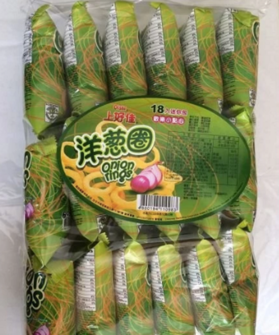 Oishi 上好佳 洋蔥圈 18入迷你包, 5g, 18個