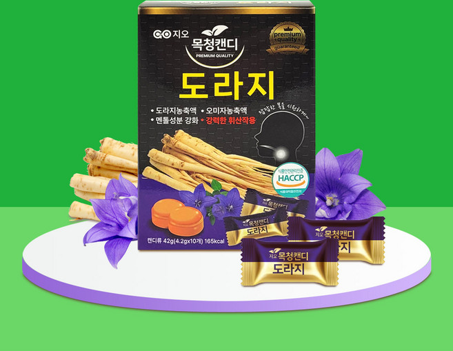 지오 목청캔디 도라지 10정, 10개, 4.2g