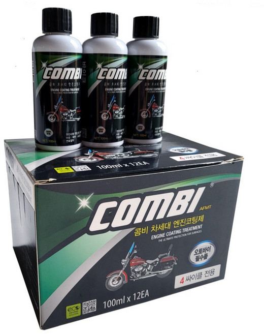 오토바이 엔진코팅제 오토바이 엔진오일첨가제 바이크 전용 콤비 100ml, 1개