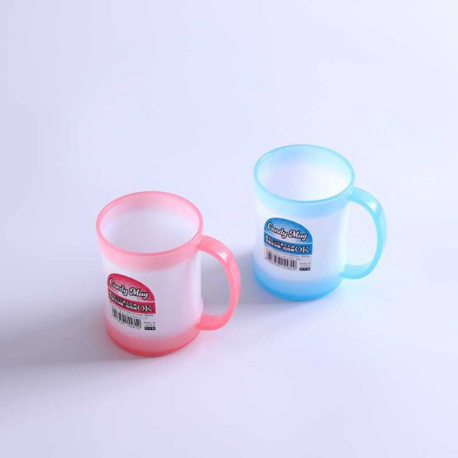 일본 나카야 캔디머그 (K558) 전자레인지 사용가능 다용도 플라스틱 컵, 핑크, 1개