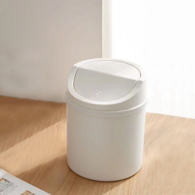 더자카 파스텔 미니 돔 휴지통 2p, 화이트  x 1개