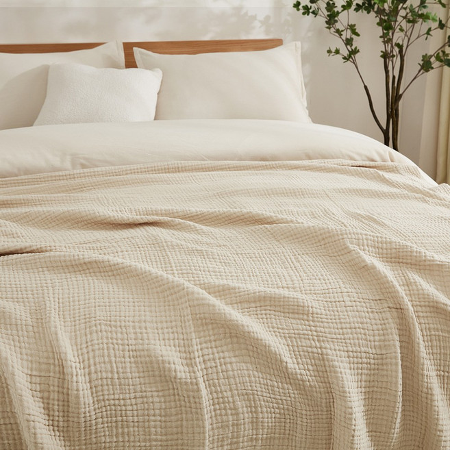 EMME 6중 거즈블랭킷 면100% 무첨가 여름용 에어컨대응 흡습통기 세탁용 시원한거즈이불 수면가벼운 여름이불 건강침구 세탁가능 선염공법 쾌적한숙면