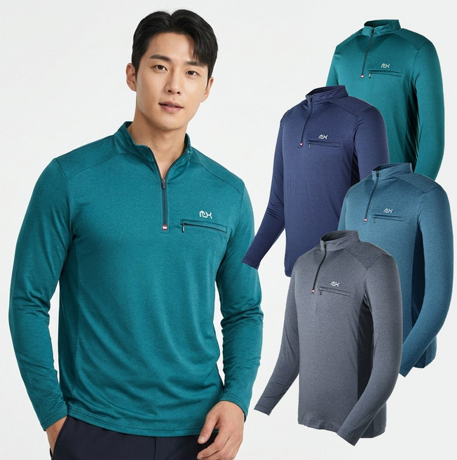 모렉스 트리움 긴팔 등산티 작업복 집업 티 셔츠