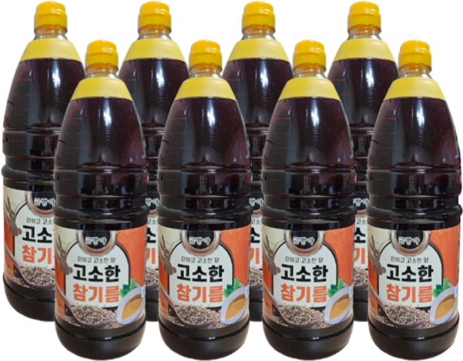 금방아 고소한 참기름, 8개, 1.8L