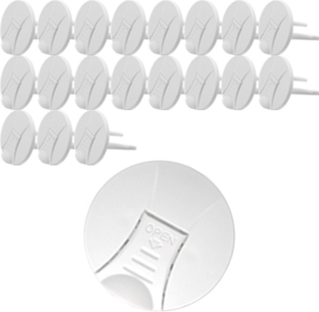 대성 멀티탭 콘센트 전기소켓 안전커버, 화이트, 20개