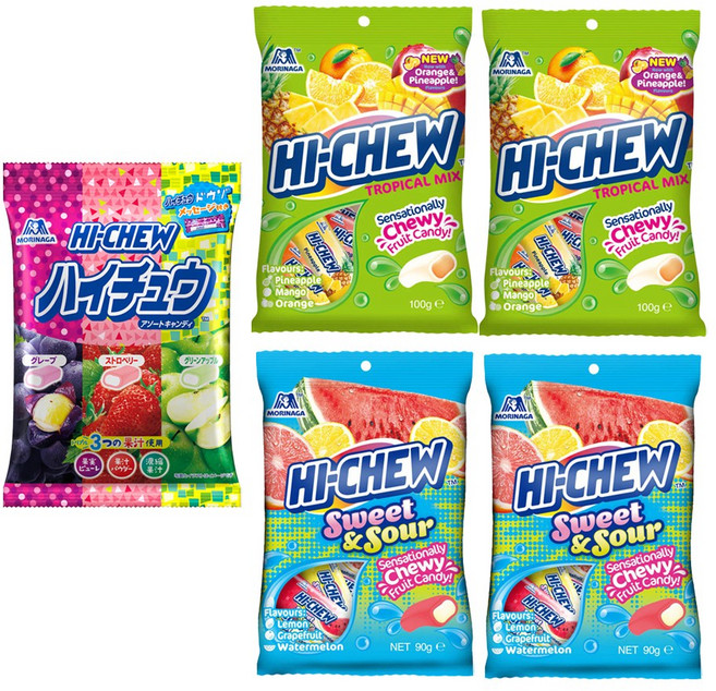 모리나가 하이츄 (스윗앤사우어 2개 트로피컬믹스 2개 버라이어티 1개), 1세트, 86g