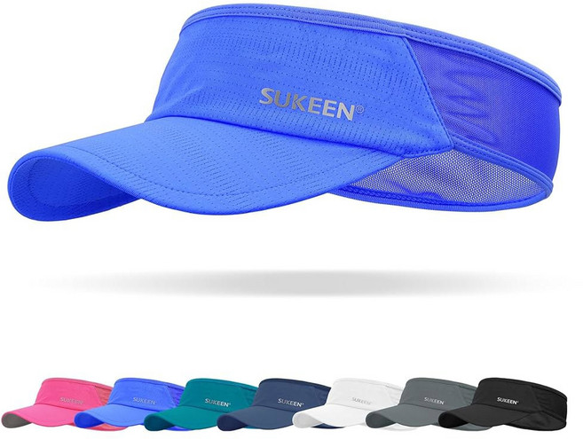 수킨 스포츠 선바이저 남성 경량 패커블 쿨링 스트레치 바이저 모자 러닝 테니스 골프용