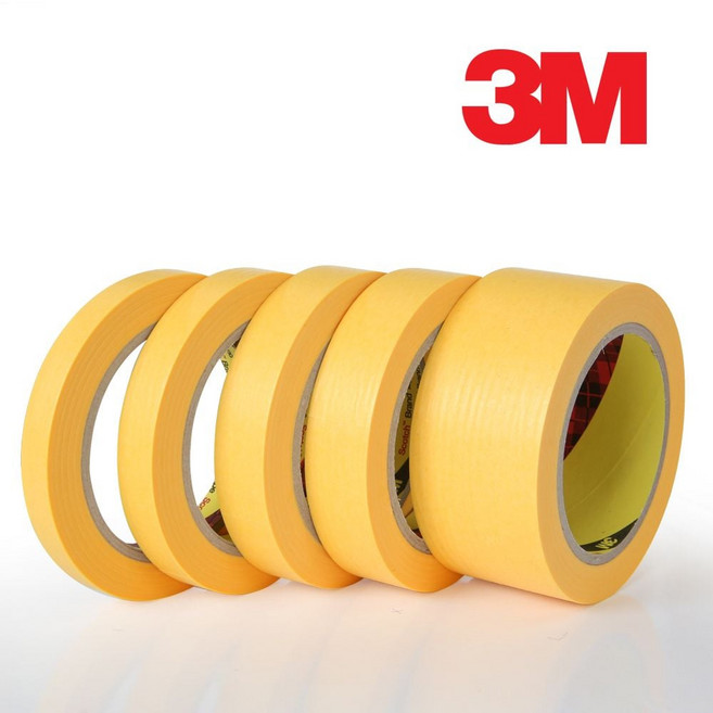 3M 244 옐로우 뉴 내열 마스킹테이프 20mm X 50미터 seo9+5usj, 단일상품(XWY3057)