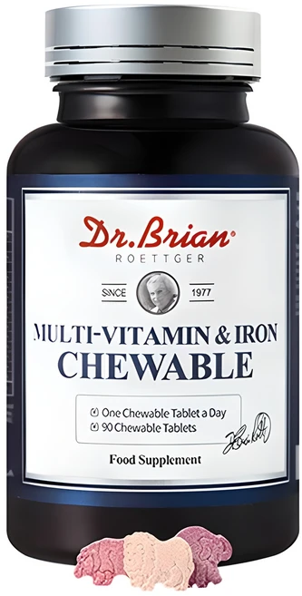 닥터브라이언 멀티비타민 앤 철분 츄어블, 90정, 1개 - 쿠팡