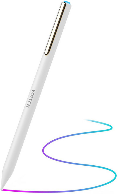 요이치 버튼형 스위치 타입 아이패드 드로잉 펜슬, 화이트, 1개