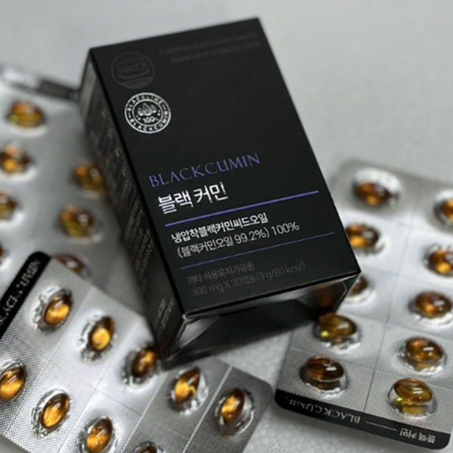블랙커민 씨드 오일 300mg 30캡슐 1박스 블랙시드오일, 1개, 30정