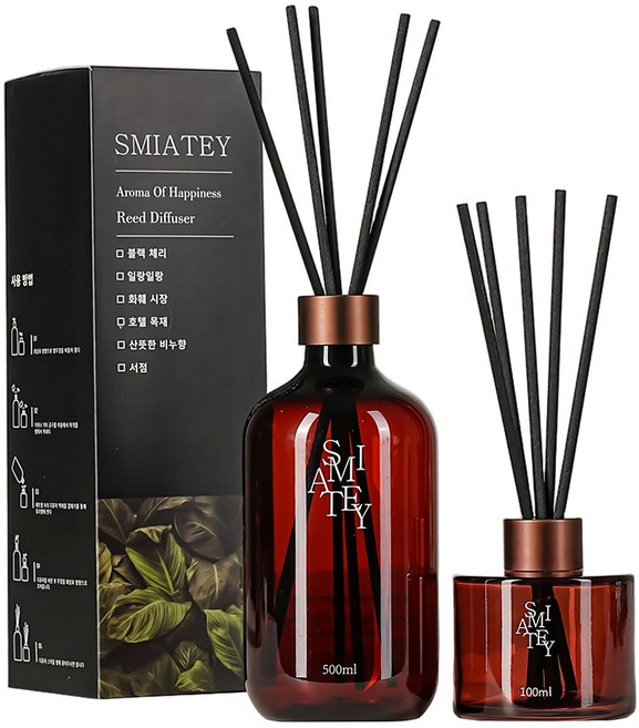 스미어티 디퓨저 대용량 실내 방향제 리필액 선물 세트 집 화장실 방향제 500ml, 화훼 시장, 1개