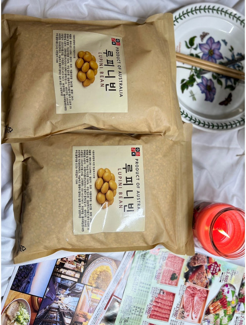 [대용량 추천] 특A급 루피니빈 루피니빈콩 루핀 콩 고단백 식이섬유 잡곡 밥 요리 슈퍼푸드, 2개, 2kg