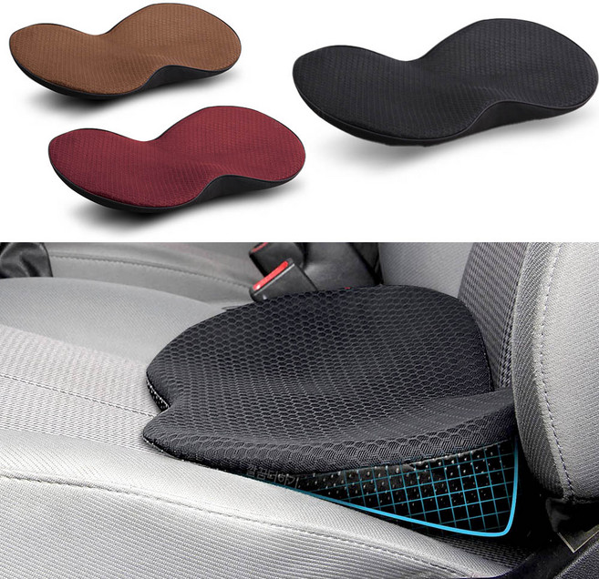 깔끔더하기 차량용 등받이 엉덩이 쿠션 방석, 1개, 블랙