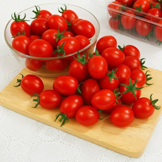 [고당도특선] 입안 가득 달콤한 자연 간식 스테비아 방울토마토, 1개, 스테비아 방울토마토 500g 1팩