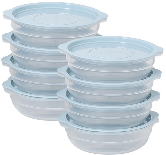 심플 쿡앤밥 전자렌지 용기 스카이블루 450ml, 8개, 하늘색