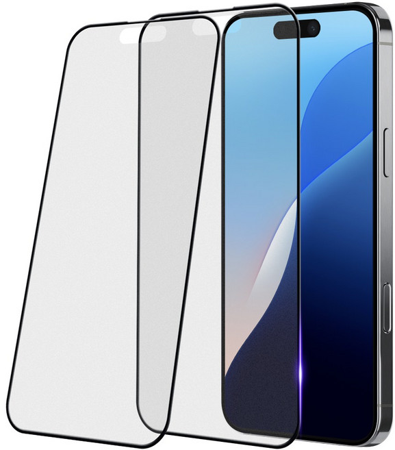 인트그로 풀커버 지문방지 액정보호필름 강화유리, 2개