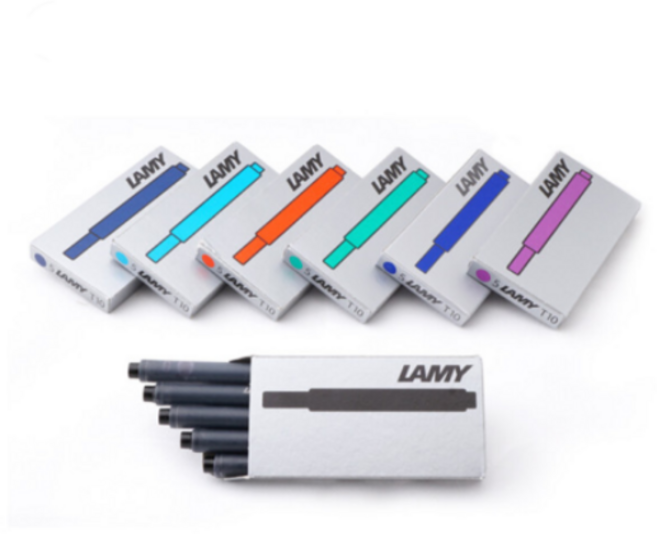 LAMY T10 만년필용 일회용 잉크 카트리지 5p, blue (2P), 10개