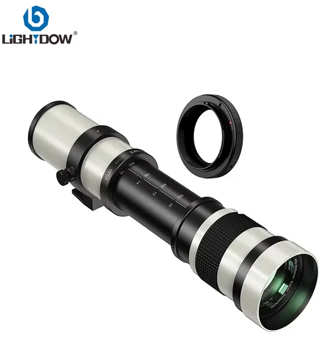 Lightdow 420-800mm f/8.3-16 Canon RF Nikon Z Sony A 마운트 카메라용 수동 망원 줌 렌즈, 01 하얀색, 03 삼성