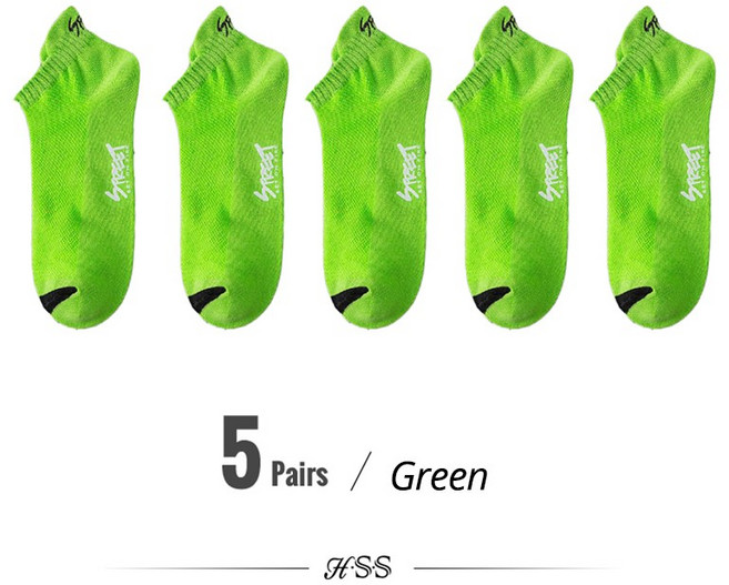 HSS 5 짝/몫 남성 양말 봄 얇은 통기성 발목 보트 양말 남자 여름 짧은 스포츠 탈취제 양말 학생 소년