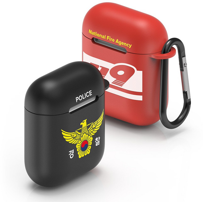 플래나 긴급출동 시리즈 에어팟 1/2세대 TPU 케이스, 2. 경찰 화이트