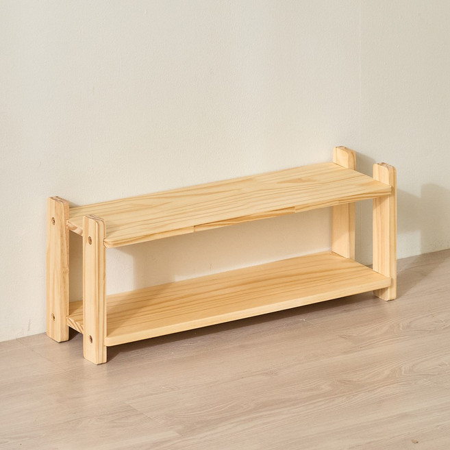 예다움 아기 신발정리대 어린이 키즈 신발장 3단 400, 4.아기신발장 2단 600_A8572, 내추럴, 2단