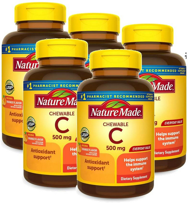 네이처 메이드 비타민C 500mg 츄어블정 Nature Made Vitamin C Chewable Tablets, 5개, 70정