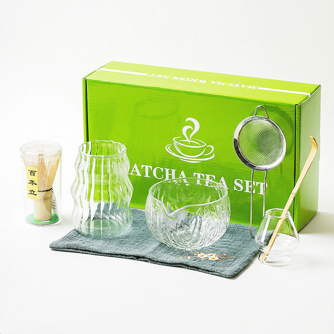 내열유리 말차다도 7종세트, 1개