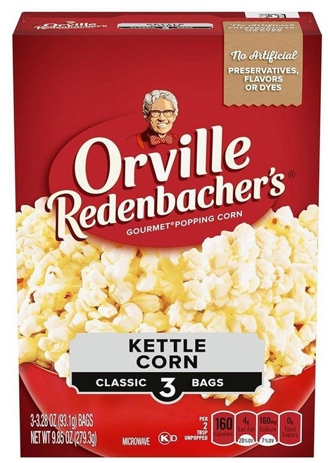 Orville Red 레드enbacher's 전자레인지 팝콘 케틀 콘 93g3.3온스 3개입563571