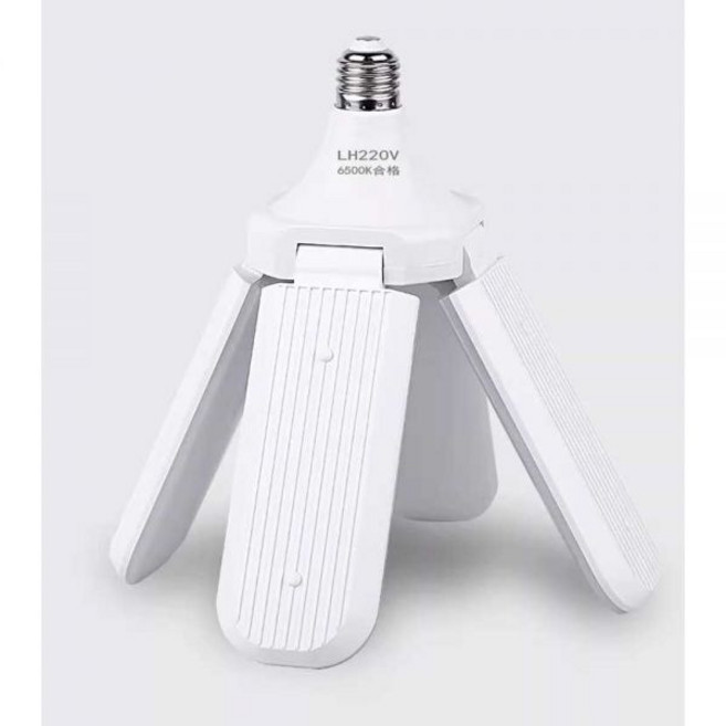초강력 조명 날개 접이식 생장등 LED 전구 식물등 30W 고밝기 숏형 4+1 1개 백색, 110V 60W 신형 4+1 초밝음 2개 백색
