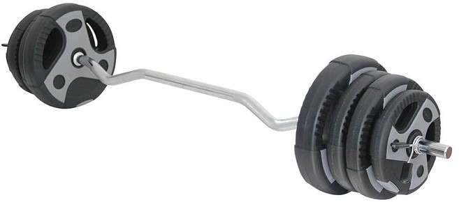 스프링 클립이 포함된 미국 체중 60파운드 컬 바 웨이트 세트 - 홈 헬스장용 조절 가능한 운동 세트 - 전신 운동에 이상적인 운동 장비, US Weight 헬스 바벨 세트 그립감 좋은 편리한