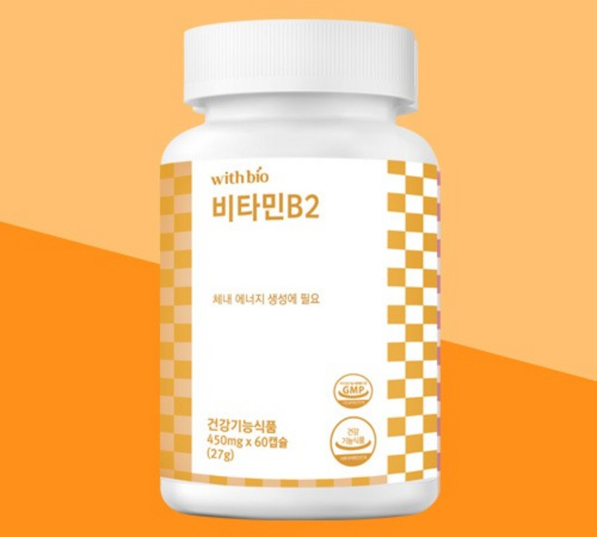 위드바이오 고농축 비타민B2 450mg 어린이 임산부 비타민b군, 1개, 60정