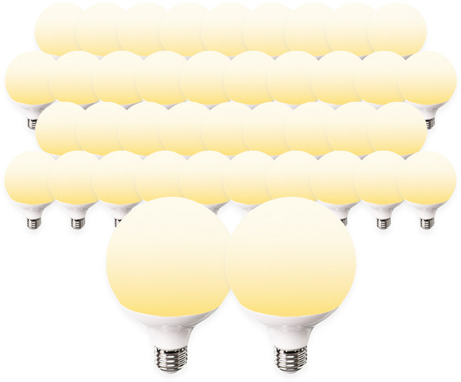 라인라이팅 LED 샤인 숏볼구 12w, 40개, 전구색