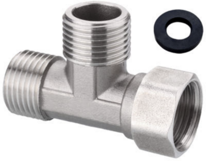 비데 연결 티밸브 다용도 15A 청소호스 분기 밸브 아답타 (ST), 1개, 분기밸브