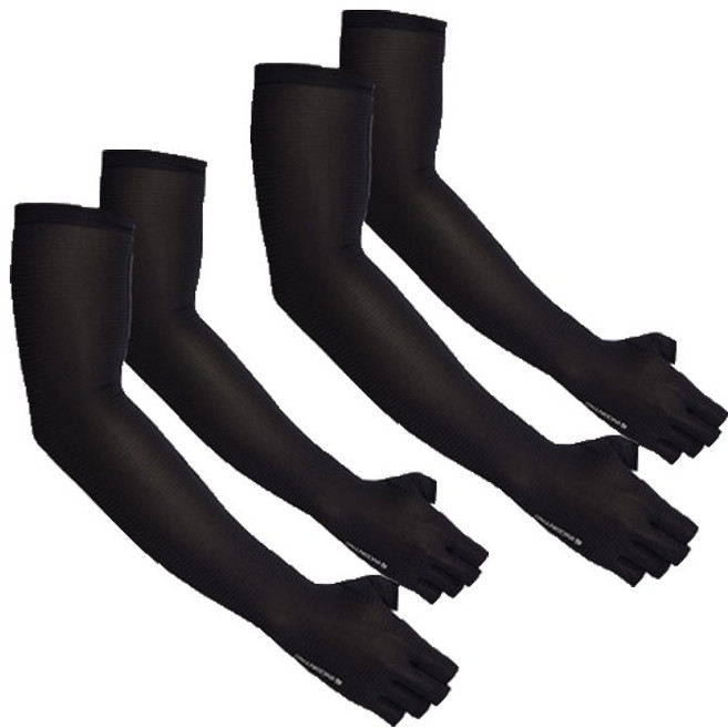 인콘트로 반장갑 토시, 검정색, 4개