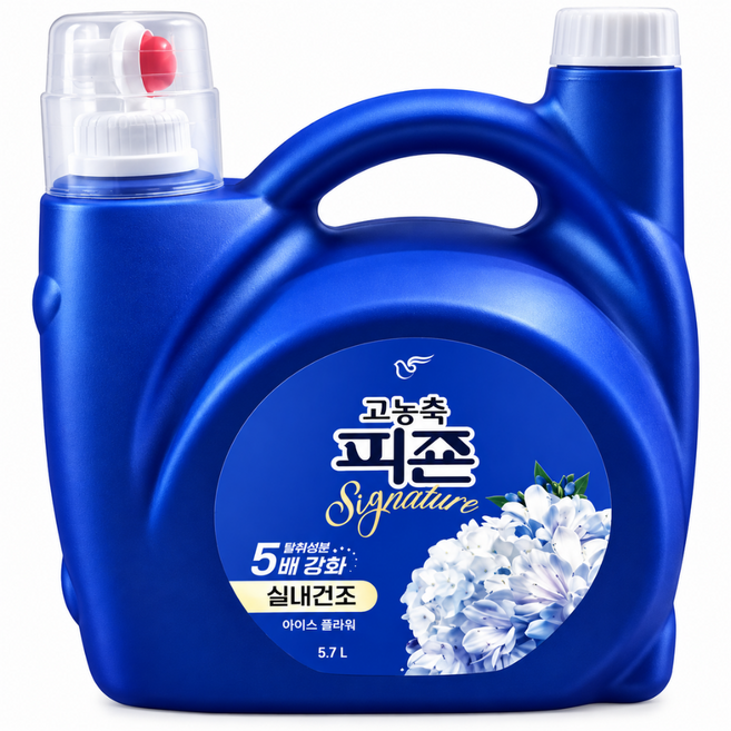 피죤 리치퍼퓸 시그니처 섬유유연제 아이스플라워 본품, 5.7L, 1개