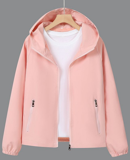 해피유통 여성 봄가을 빅사이즈 후드 바람막이 점퍼 루즈핏 코트 점퍼 whyfxx