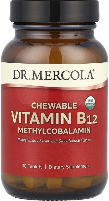 닥터머콜라 츄어블 비타민B12 메틸코발라민 내추럴 체리 30정, 6개 - 쿠팡