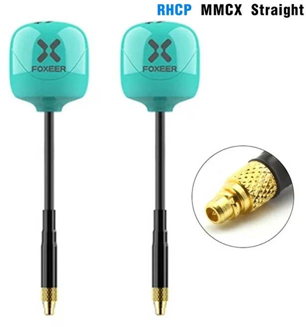 FOXEER FPV 안테나 롤리팝 4 Plus 2pcs 5.8G 2.6dBi 옴니 RHCP SMA MMCX UFL for 레이싱 드론, 04 MMCX Straight RHCP