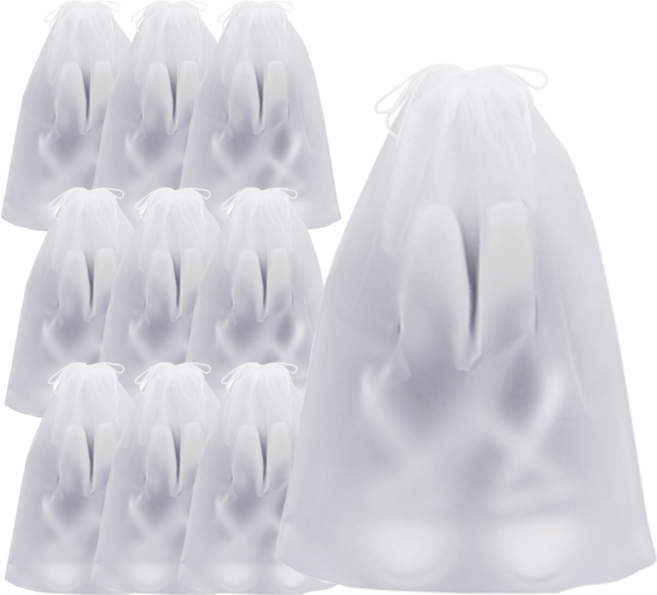 카스토리 반투명 방수재질 여행용 신발파우치 다용도 파우치 10개