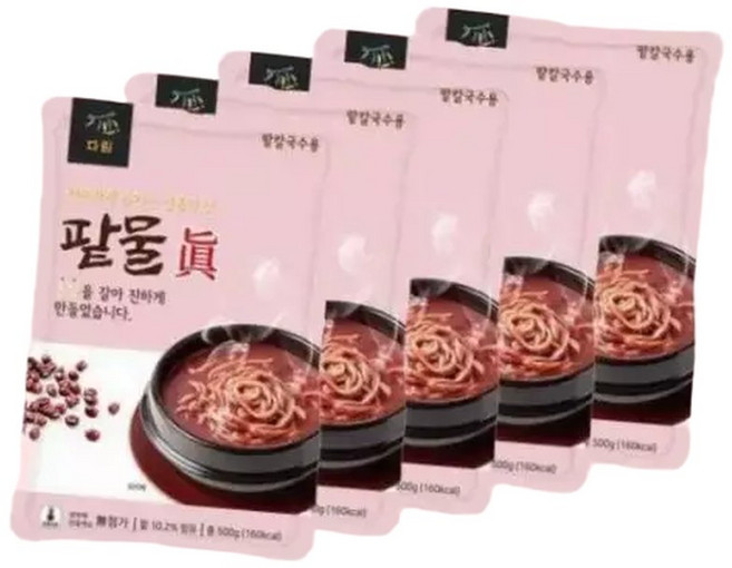 다림죽 다림식품 팥물 진 500gX5팩(5인분) 깊고 진한맛 4555896, 500g, 5개