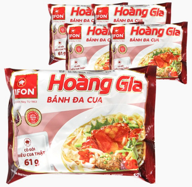 월드푸드 베트남 쌀국수 비폰 반다꾸아 꽃게맛 BANH DA CUA 120g, 5개
