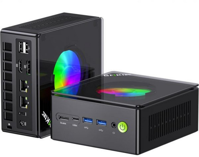 GMKtec 게이밍 미니 PC 라이젠 7640HS(업그레이드된 6600H/6800U) 16GB DDR5 512GB SSD 듀얼 NIC LAN 2.5GbE 데스크톱 컴퓨터 오피스, 32GB+2TB, R9 8945HS, 32GB
