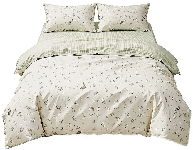 [가성비] 사계절 부드러운 먼지없는 침구세트 싱글/슈퍼싱글 3종 더블/퀸 4종세트 자취생 원룸 이불커버 매트리스커버 세트